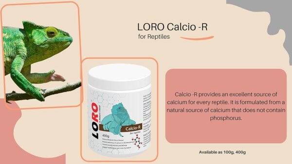 Loro Calcio-R – 100g | Calcium Supplement Powder for Reptiles & Amphibians | Phosphorus-Free, Ultrafine - Image 2